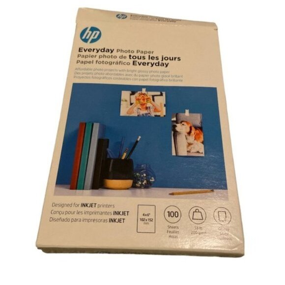 HP vintage photo printer and extra photo paper - Picture 6 of 6